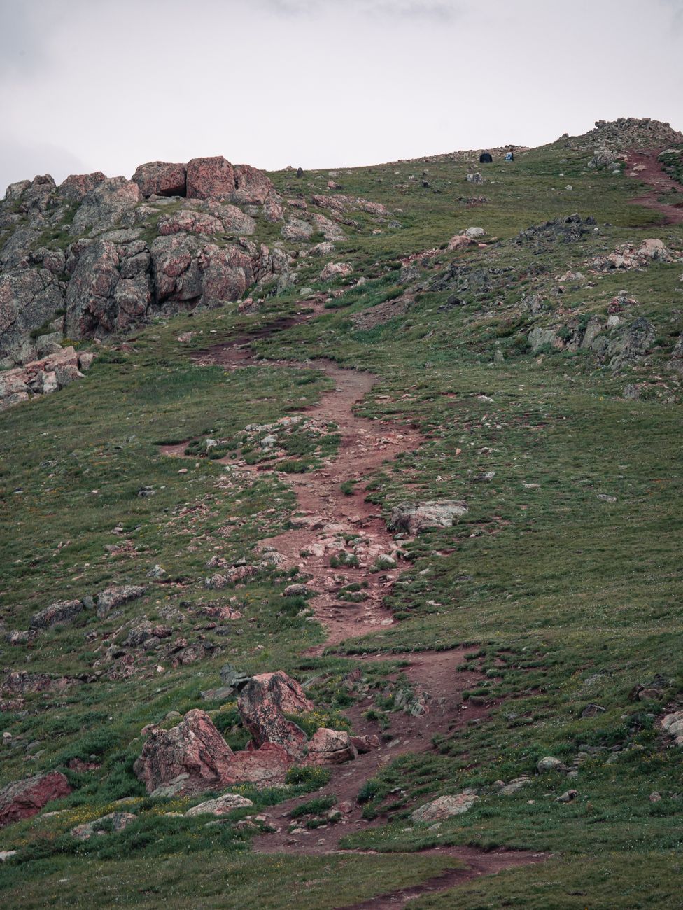 hiker mountain path
